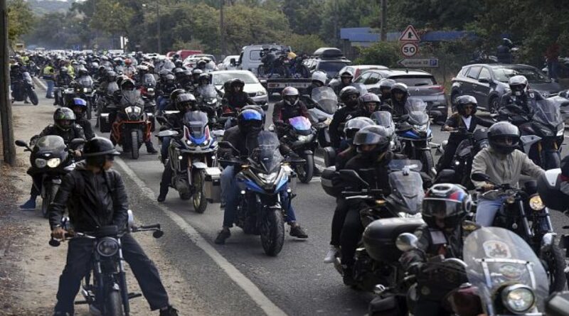 Motorcyclists gather in their thousands at Fatima shrine for blessing of the helmets