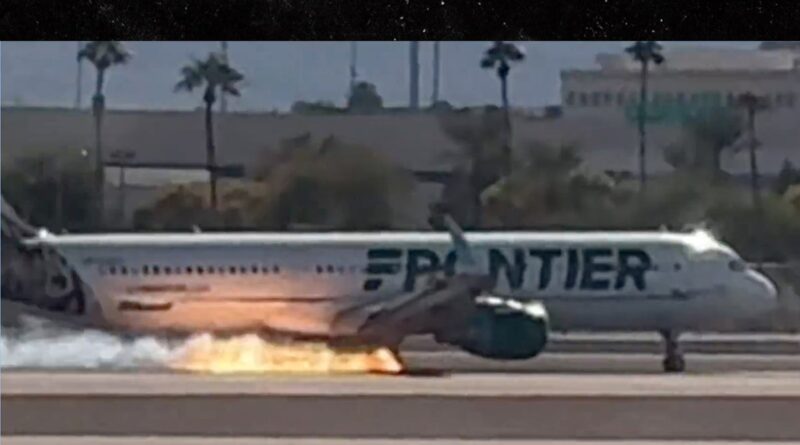 Video Shows Frontier Airlines Plane Catches Fire in Las Vegas