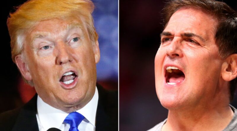 ‘Weak and pathetic’: Trump seethes as Mark Cuban campaigns for Harris