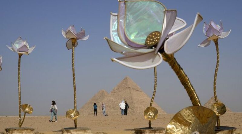 Ancient meets modern: contemporary art show opens at Giza Pyramids