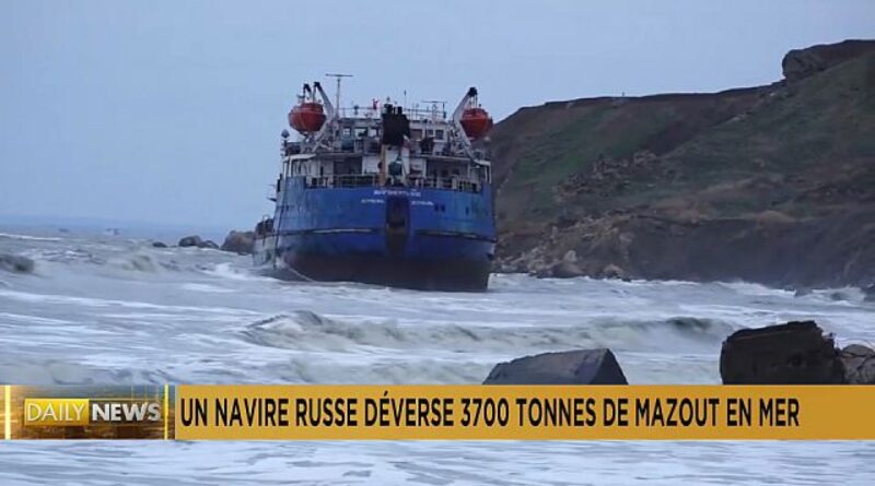 Fears of environmental disaster following oil spill from Russian ships