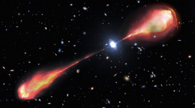 Astronomers Discover Colossal Radio Jet From Early Universe