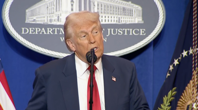 Watch Live: Trump speaks at Justice Department to lay out his vision