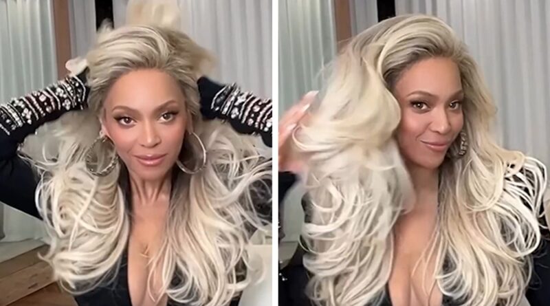 Beyoncé Wears Low-Cut Dress, Shows Off Flowing Locks in Hair Care Ad