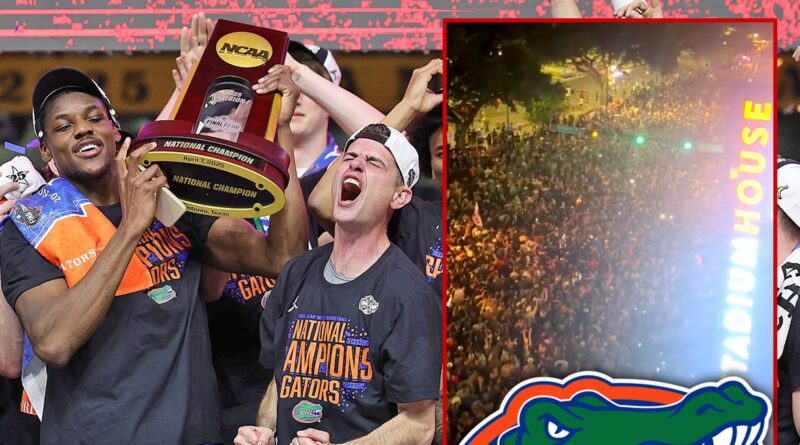 Gators Fans Flood Gainesville Streets To Celebrate Florida National Championship