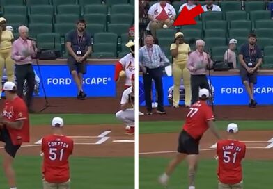 Taylor Lewan Throws Horrible First Pitch At Cardinals Game, Misses Wide Left