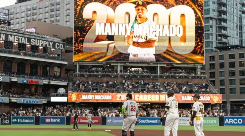 Padres slugger Machado gets 2,000th career hit