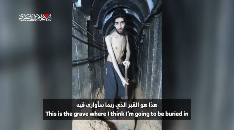 WATCH: Hamas forces hostage Evyatar David to dig own grave, count days without food