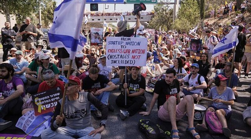 Dozens of Israelis arrested in protest to demand end to Gaza war and release of hostages