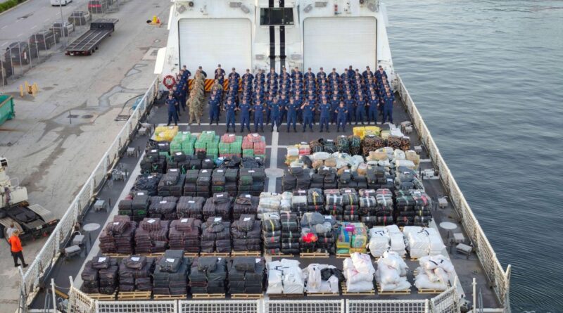 Coast Guard seizes 75,000 pounds of cocaine, arrests 29 trafficking suspects since crackdown started