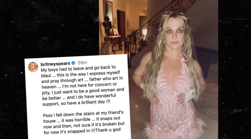 Britney Spears Says She Fell Down Stairs, Knee Snaps Out Occasionally