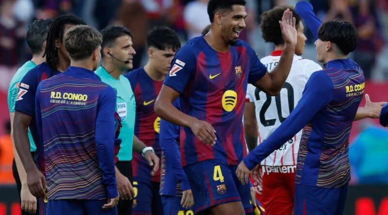 Barcelona beats Girona in stoppage time and Flick to miss clasico after sending off